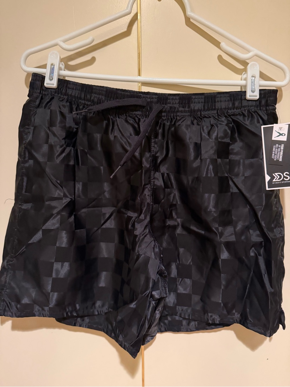 DSG Black Checkerboard Soccer Shorts for Kids
